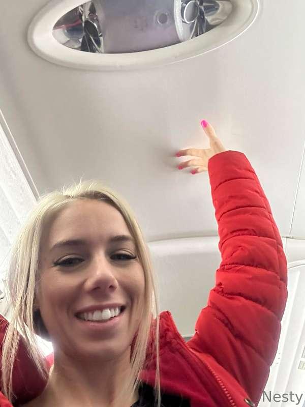 Look, how small the plane is! I reached the top of the airpl..