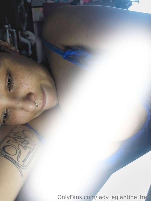 Just sick, in bed, reading, with giant titties.