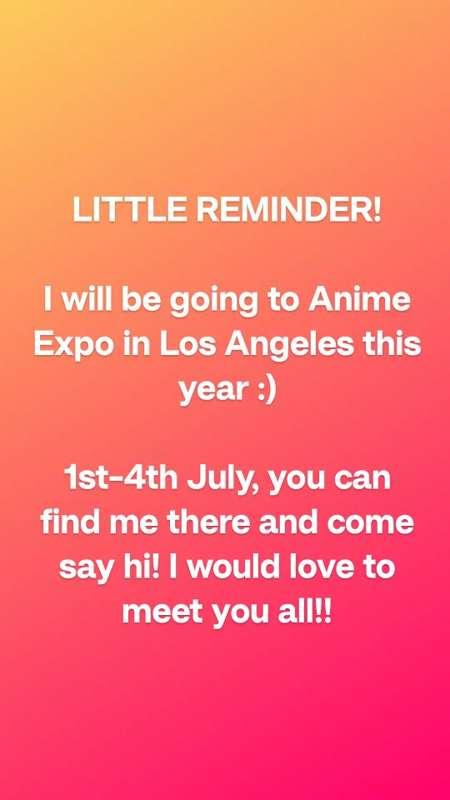 Meet me at Anime Expo in Los Angeles! 