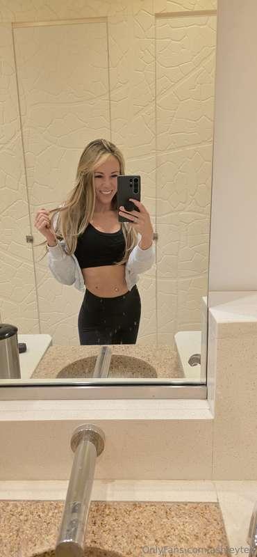 Would you talk to me in my workout clothes or in my rave out..