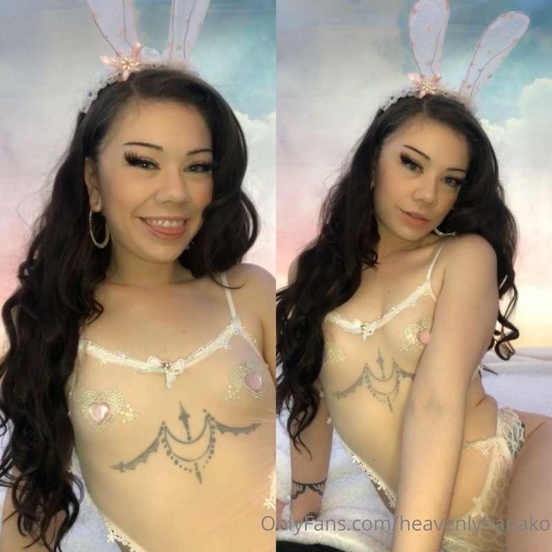 This weeks look 🐰 🤍 ☁️