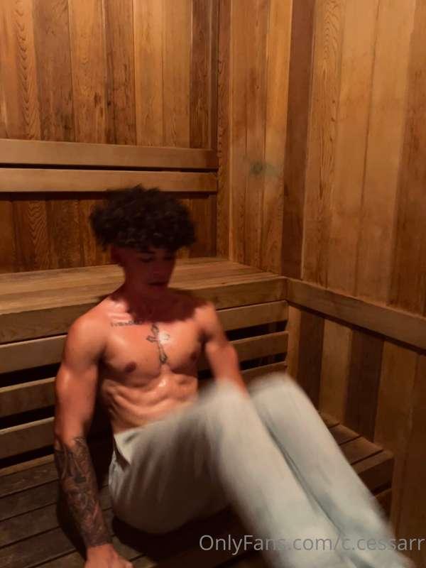 working out in the sauna getting nice & sweaty ;) people who..