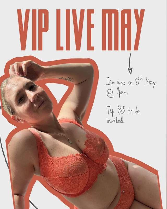 I cannot wait for our first ever VIP live where I will be fu..