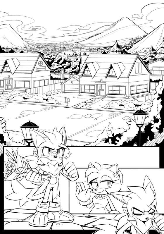 Lineart of the comic "The secret admirer"