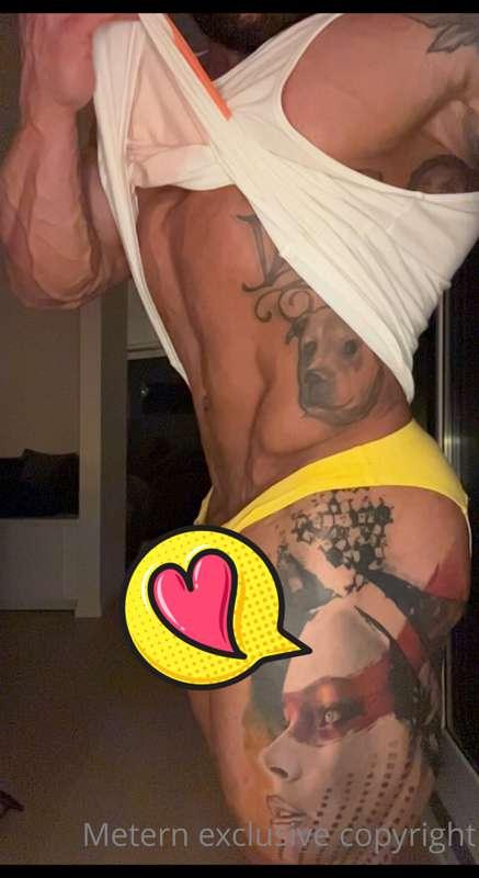 Made some posing in boxer briefs and jock strap and tank top..