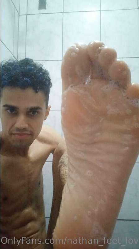 your prince washed his feet and their feet are clean and sof..