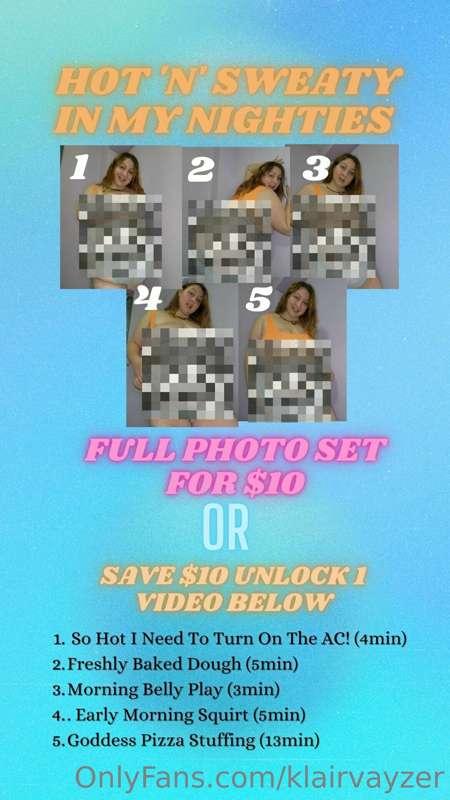 🔓 ***$10 TO UNLOCK PHOTO SET*** 🔓
*OR SAVE $10 CHOOSE 1 VIDE..