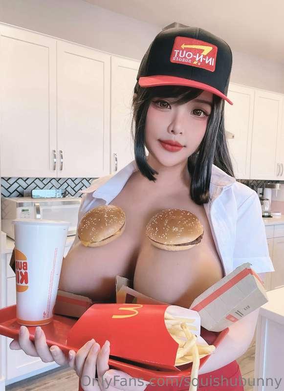 Want me to feed you this burger patty?