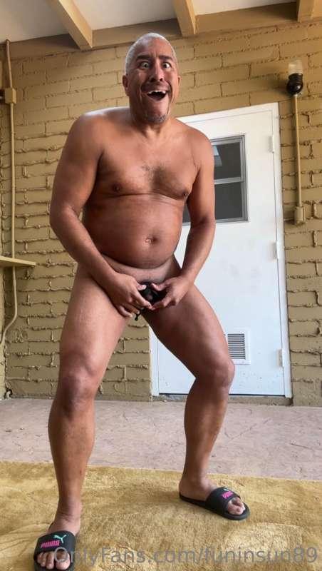 Funny face photos with sex toy on my cock!  Makes my eyes go..