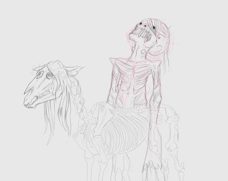 SCP-3456: The Orcadian Horseman (first sketch)