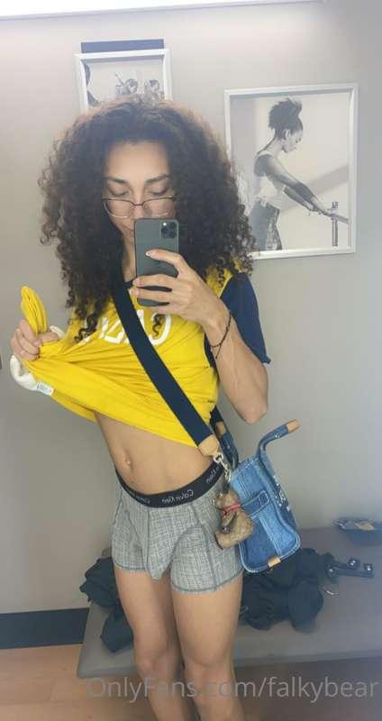 in the changing room hehe should i have took my boy underwea..