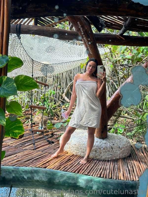 I think I should take off my towel....