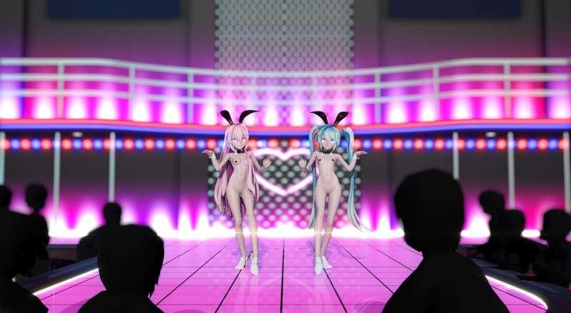 4K UHD【MMD R-18】 T-ARA ◈ Bunny Style - Miku & Luka