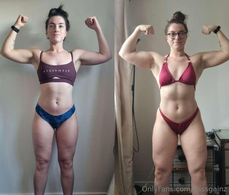 The fact that there's not even a year between these photos h..