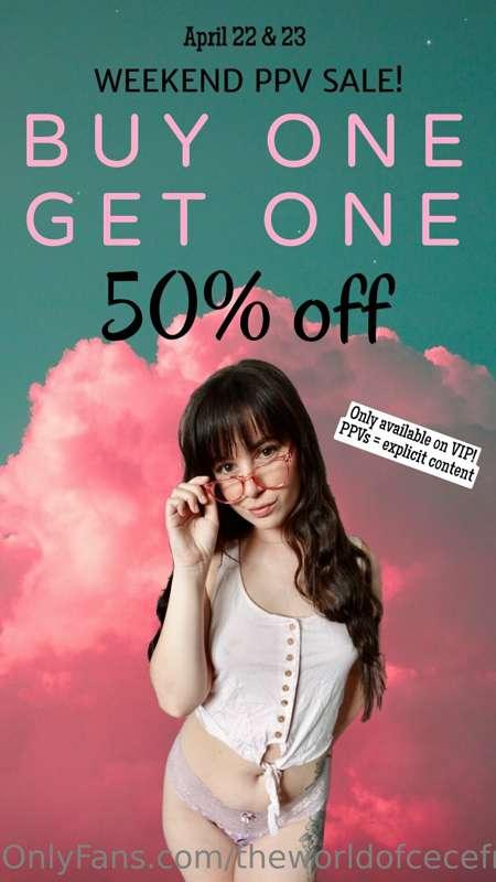 BOGO sale on PPVs this weekend, only on @theworldofcece 🖤 PL..