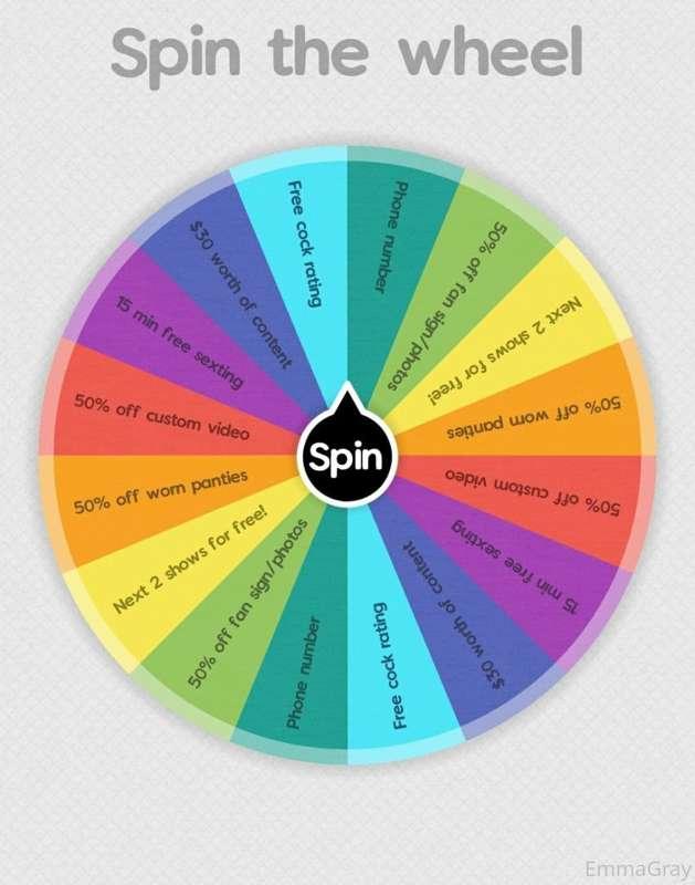 🥳🎁 ***SPIN THE WHEEL!*** 🎁🥳
Just tip for the amount of spins..