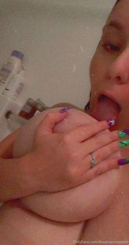 Boob licks