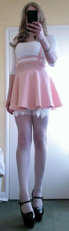 You're not looking up my dress are you?