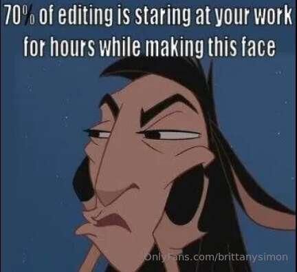 Editing!! Hope you are all doing well!
