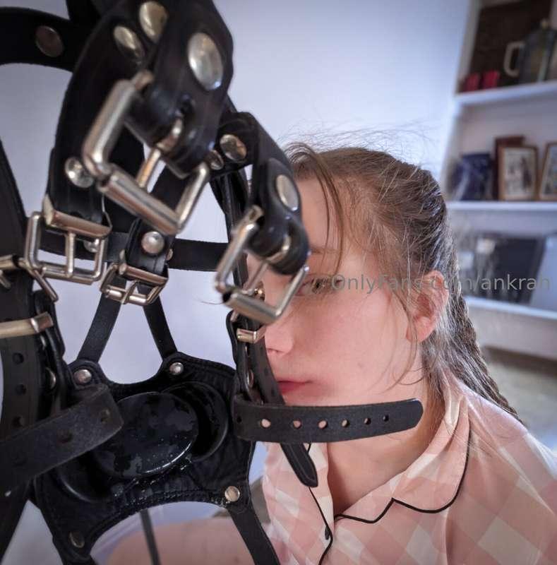 Drool and gags! The aftermath of a harness gag! Credits to R..