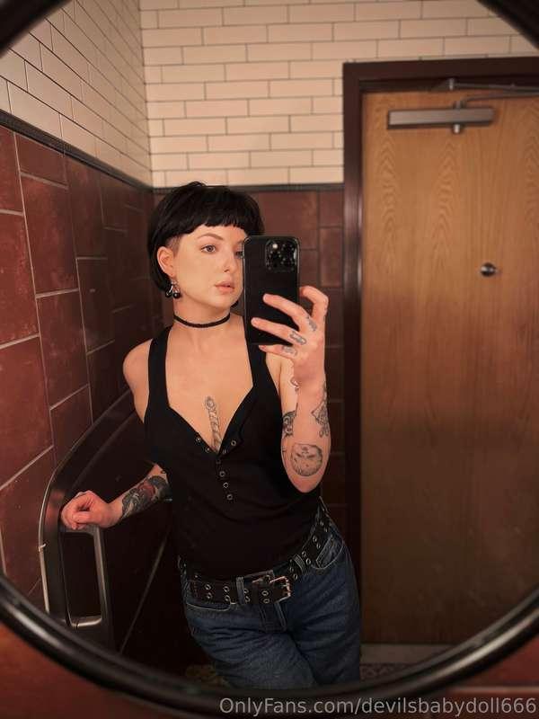 Looking cute for the bartenders I guess. 