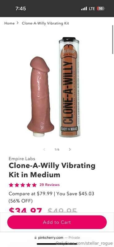 This fall purchase a Clone-A-Willy and send it to me and get..