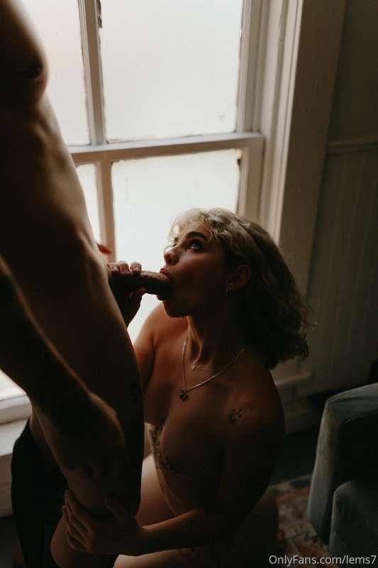 how do i look with his dick in my mouth??