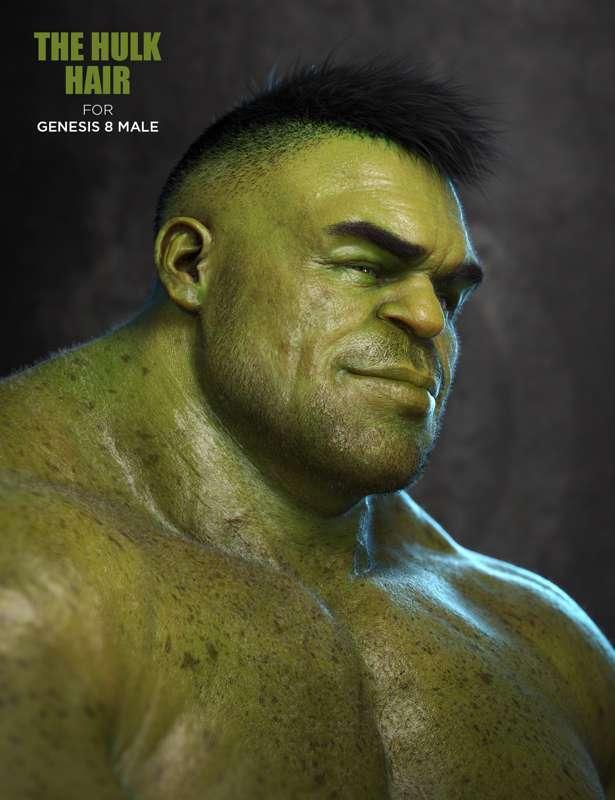The Hulk Hair for Genesis 8 Male