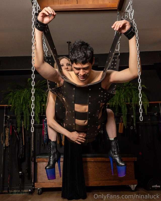 Milking and tickling swing! Had lots of fun at this dungeon ..