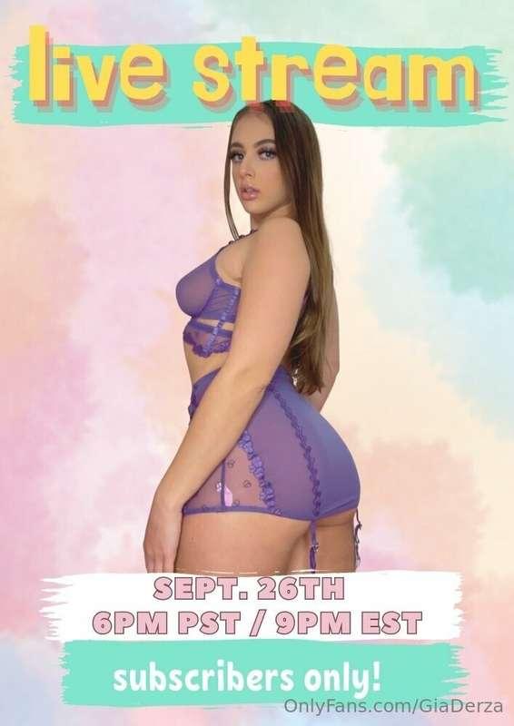 𝗹𝗶𝘃𝗲 𝗮𝗻𝗮𝗹 𝘀𝗵𝗼𝘄 𝗧𝗢𝗡𝗜𝗚𝗛𝗧! 𝟲𝗽𝗺 𝗣𝗦𝗧/𝟵𝗽𝗺 𝗘𝗦𝗧🍑 
see you there? 🥹🙈