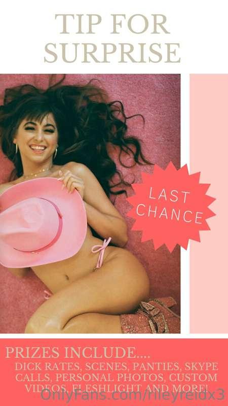 ***ONLY A FEW HOURS LEFT*** to play!! 😍💕💦 
It's ***TIP FOR S..