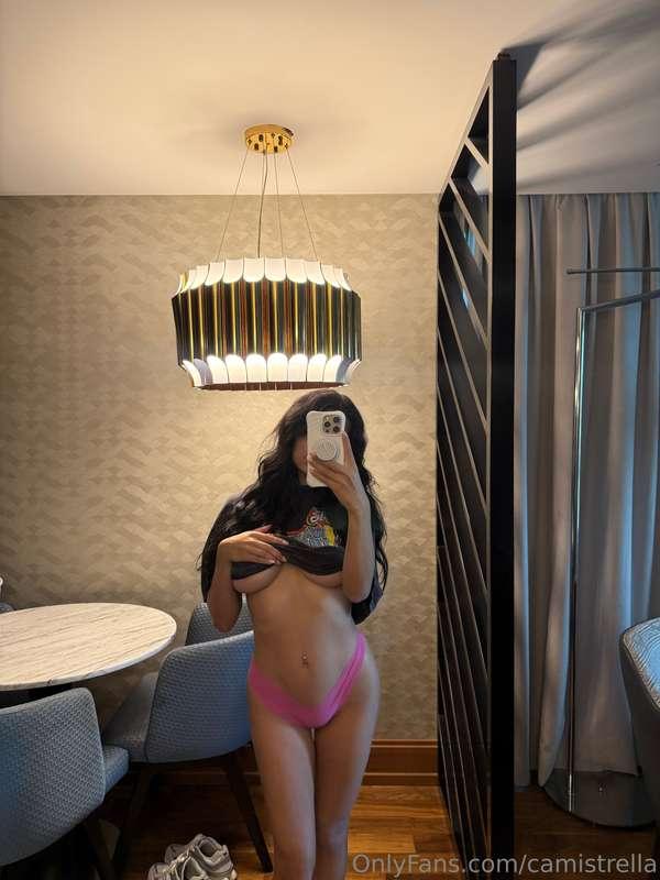 something about walking around with barely anything on turns..