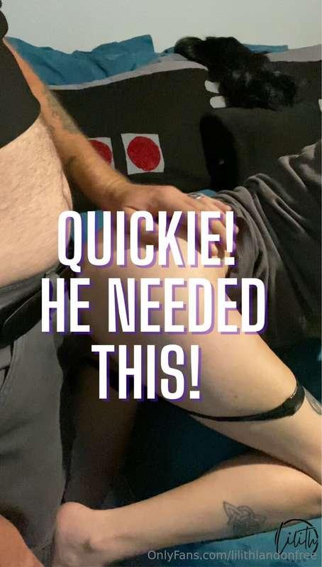 Bonus video: Quickie. I have been teasing him hardcore for t..