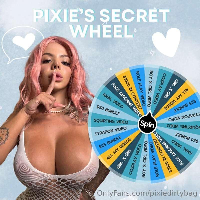 # ***PIXIE’S SECRET WHEEL*** 🤫👇🏻 **Spin to win !!! My best p..