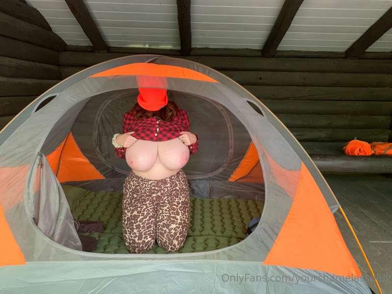 my tits in a tent