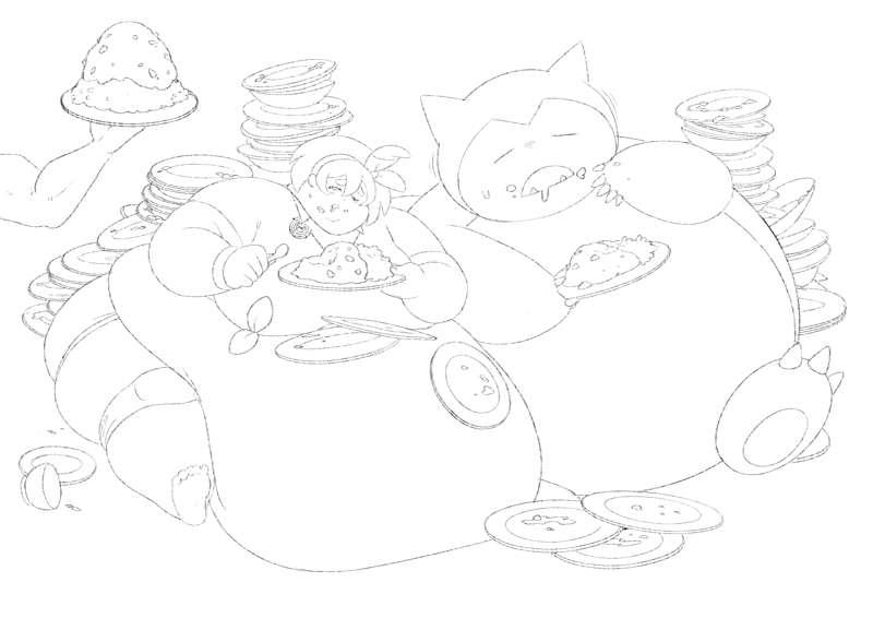 Eating Contest (Lineart)