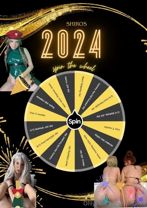 ✨🎇spin the wheel, New Years edition is here!! 🎇✨

the new ye..