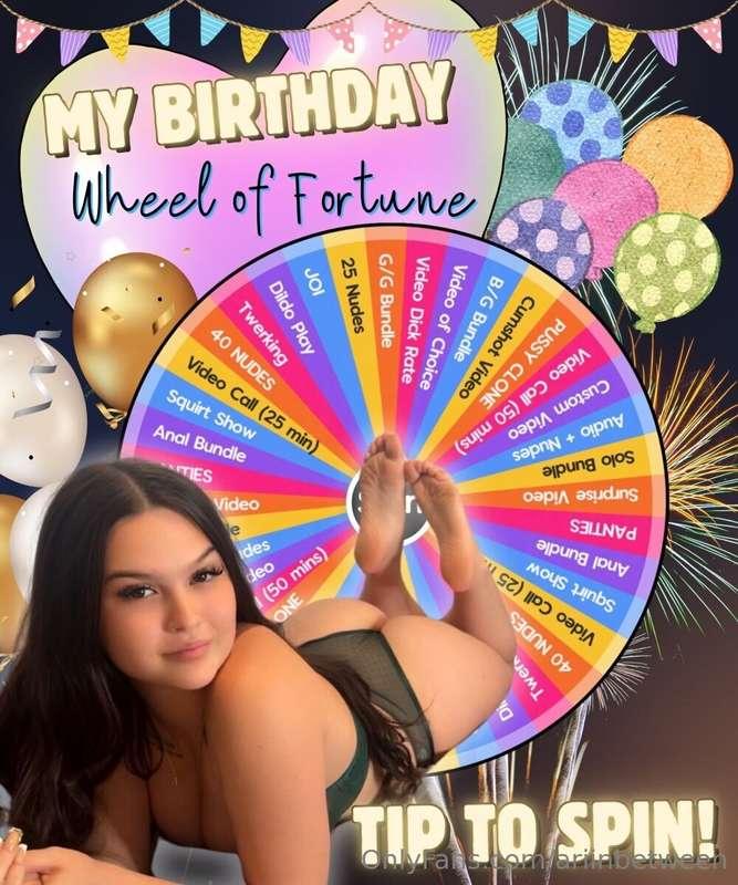 It’s my birthday week, may 10th!! Tip if you wanna win a pri..