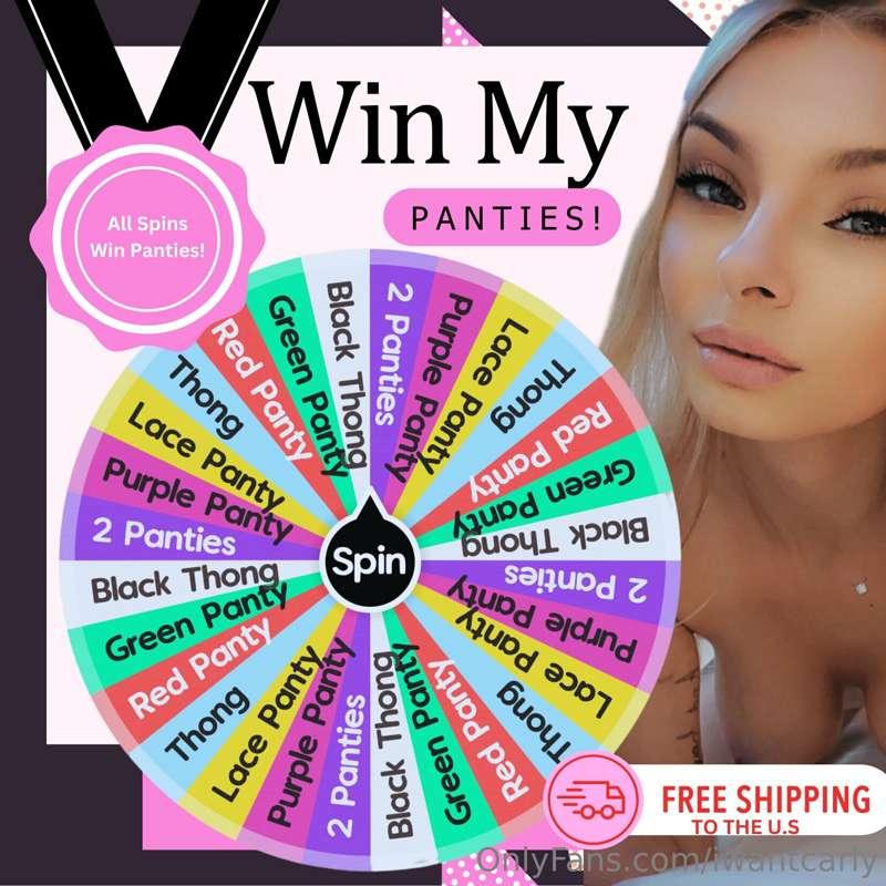 ***WIN MY PANTIES 💦 👙***
Every time you spin you have the ch..