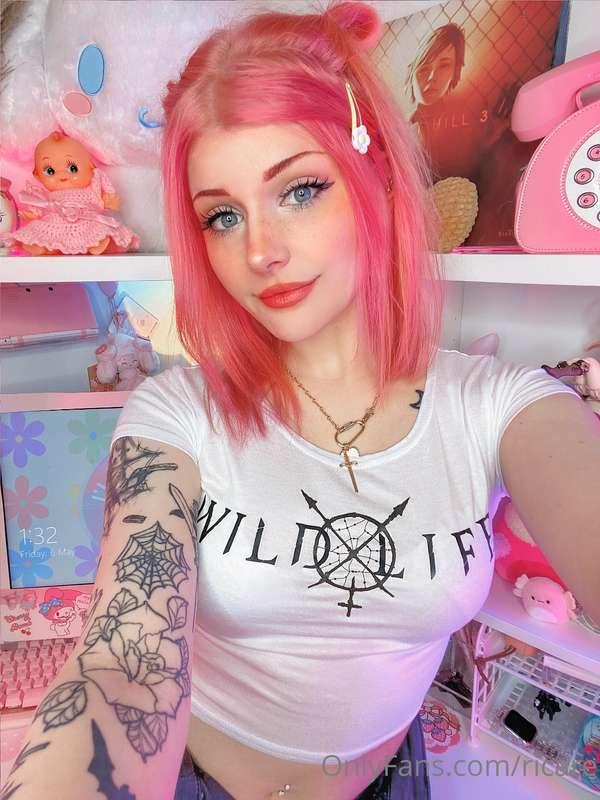 Pink hair!