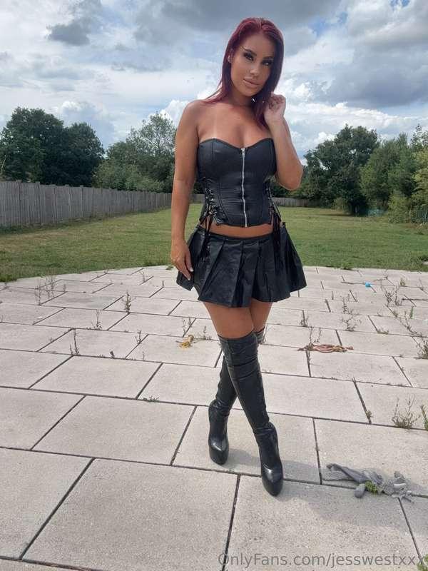 All leathered up