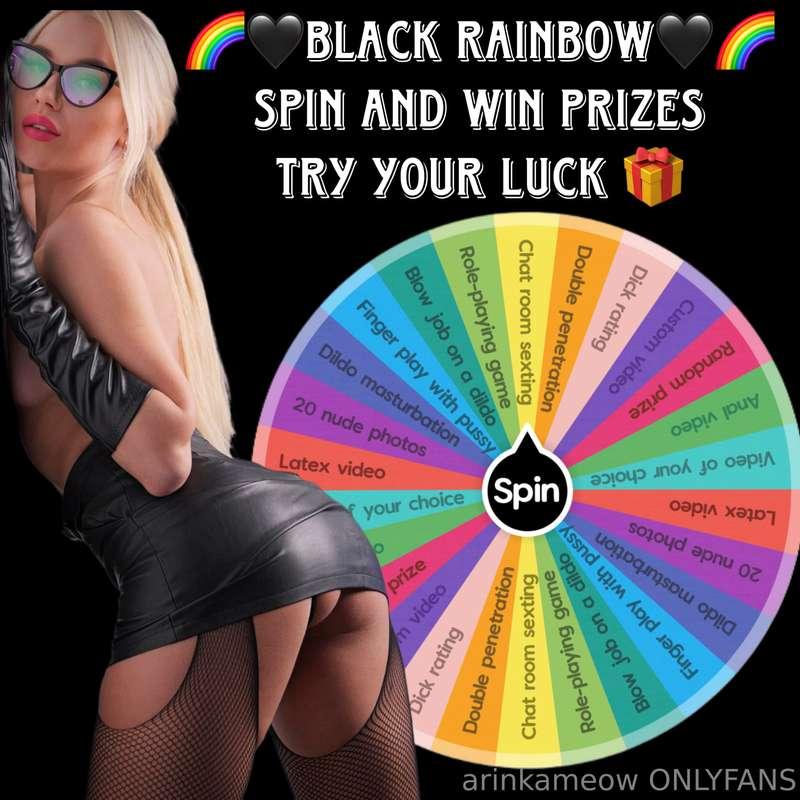 🌈 🖤 BLACK RAINBOW🖤🌈Spin the wheel of luck and win hot prizes..