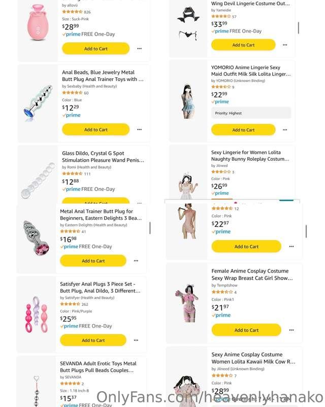 I added *a lot* of new sex toys and cute lingerie on my wish..