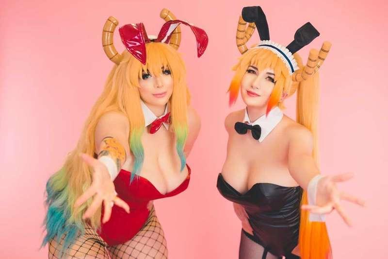 Bunny Tohru and Lucoa!! 🐰🖤❤️ (+update)