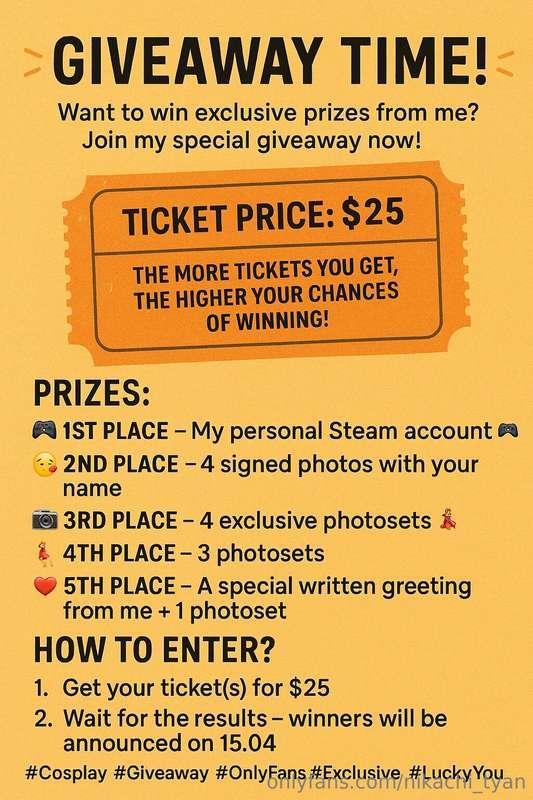 🎉 GIVEAWAY TIME! 🎉Want to win exclusive prizes from me? Join..