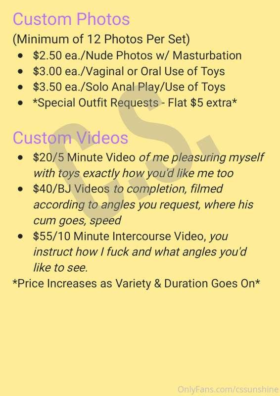 Hey Loves! Also wanted to let everyone know I have my custom..