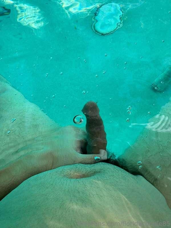 Swimming naked with the hubby over the weekend