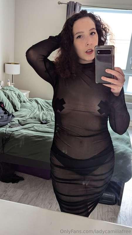 I feel so damn HOT in this sheer dress!!