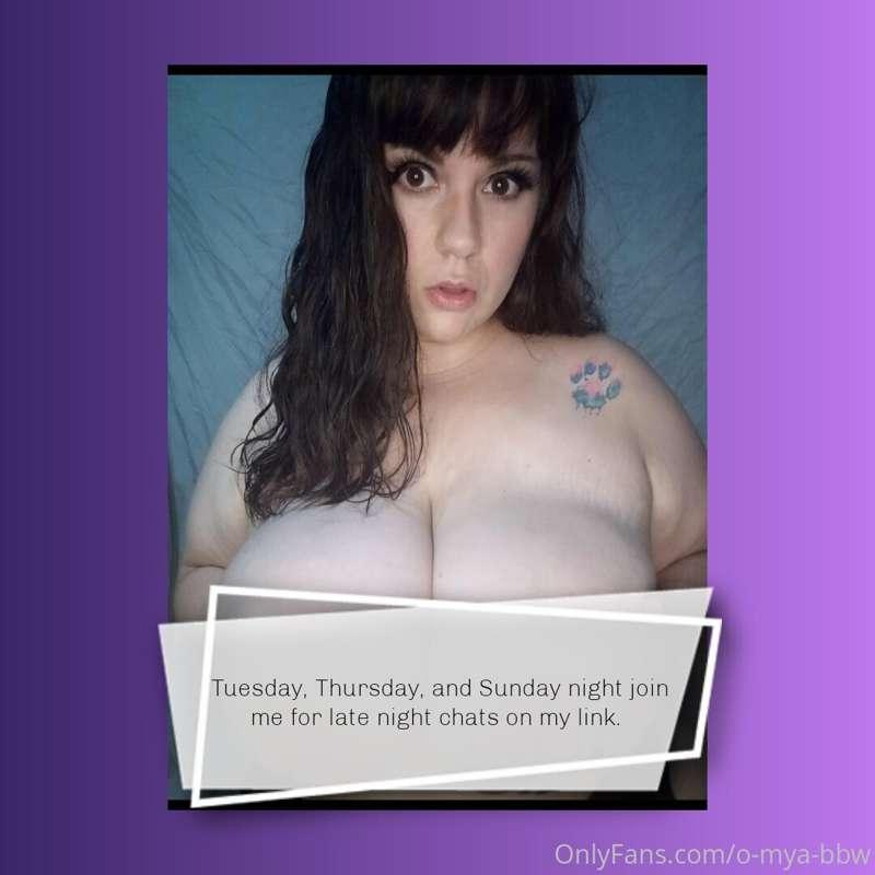 I'll have time for personal chats Tuesday and Thursday night..