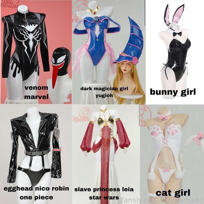 6 new costumes coming in the mail, what are you most excited to see?! 
#cosplay #anime #marvel #yugioh #starwars #onepiece #catgirl 